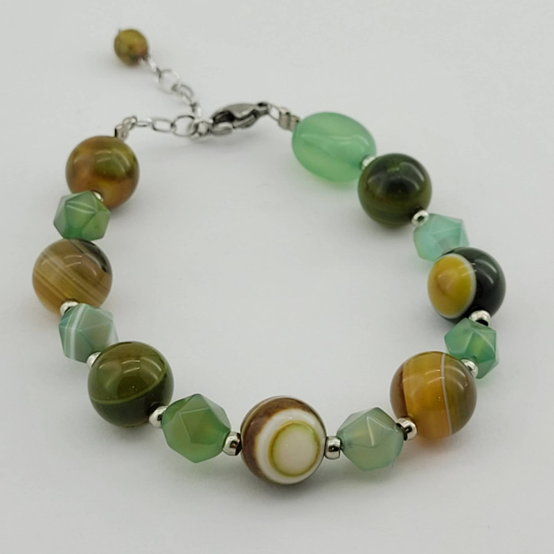 دستبند زنانه مدل سنگ عقیق کد 3261