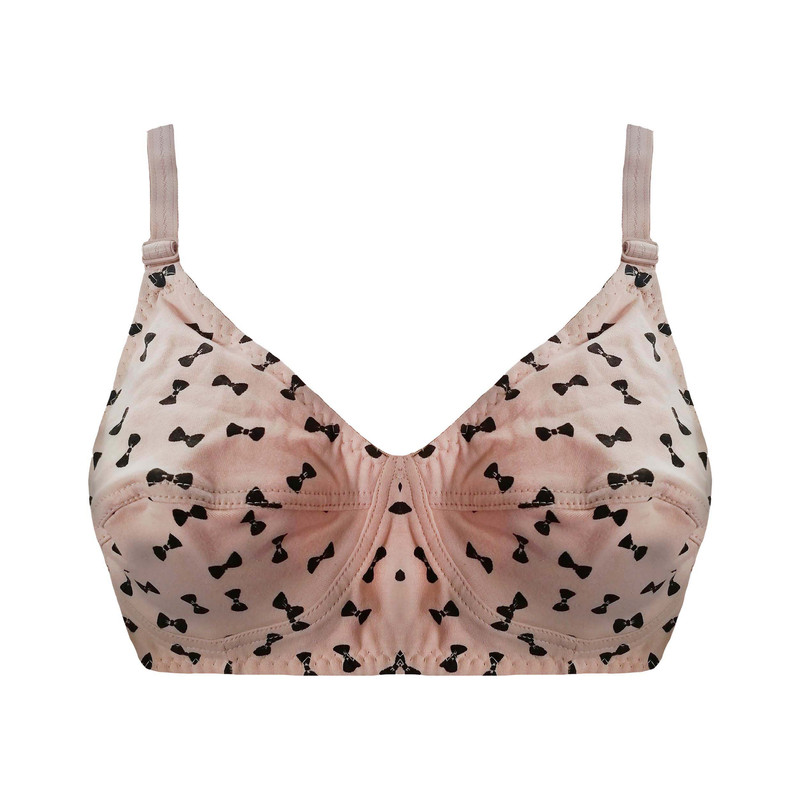 سوتین بالکنی زنانه مدل پاپیونی رنگ صورتی