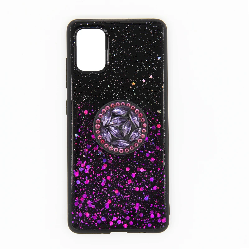 کاور مدل اکلیلی کد 071 مناسب برای گوشی موبایل سامسونگ Galaxy A71 4g به همراه پایه نگهدارنده