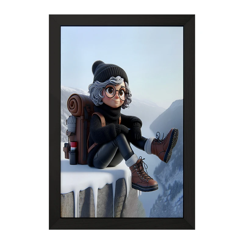 تابلو خندالو مدل دخترا کوهنورد کد F5793