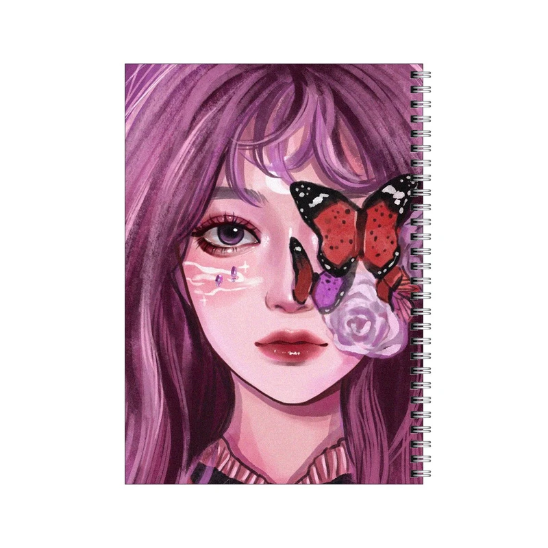 دفتر مشق 50 برگ بامبیلیپ طرح دختر پروانه ای کد 2682478