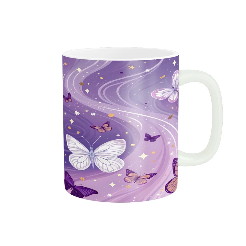 ماگ پادآفرین مدل فانتری طرح پروانه زیبا کد p9633