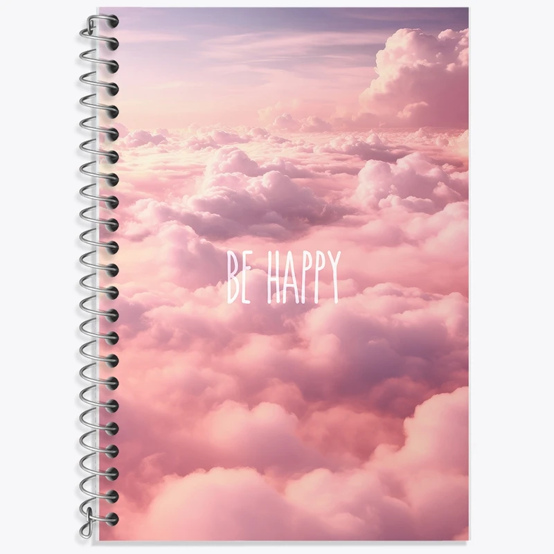 دفتر زبان 50 برگ خندالو مدل دو خط طرح Be Happy کد F51