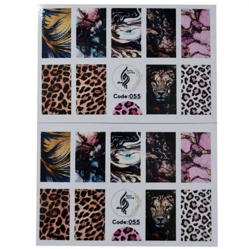 برچسب لنز ناخن رویاسنتر مدل 055 مجموعه 2 عددی