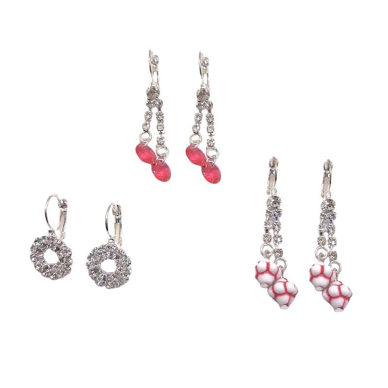 گوشواره دخترانه مدل SDU کد 04  مجموعه سه عددی