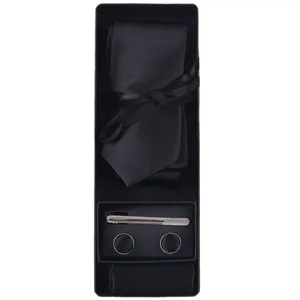 ست کراوات و دستمال جیب و دکمه سردست مردانه مدل F-101940