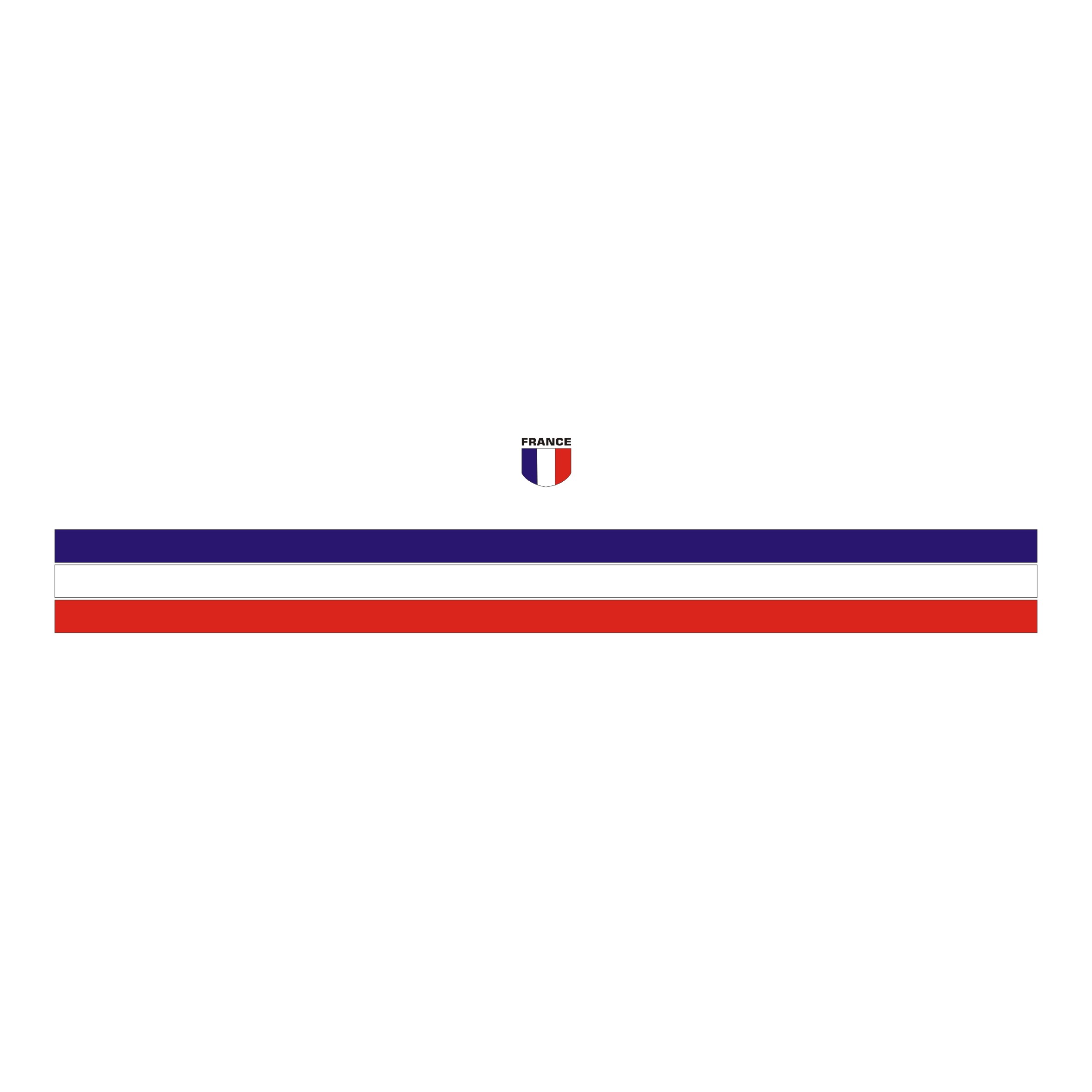 برچسب بدنه خودرو لیزارد مدل نواری اسپورت طرح پرچم فرانسه کد LZD-744 بسته 2 عددی