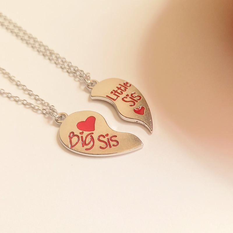 گردنبند دخترانه مدل  دوستی خواهر بسته دو عددی