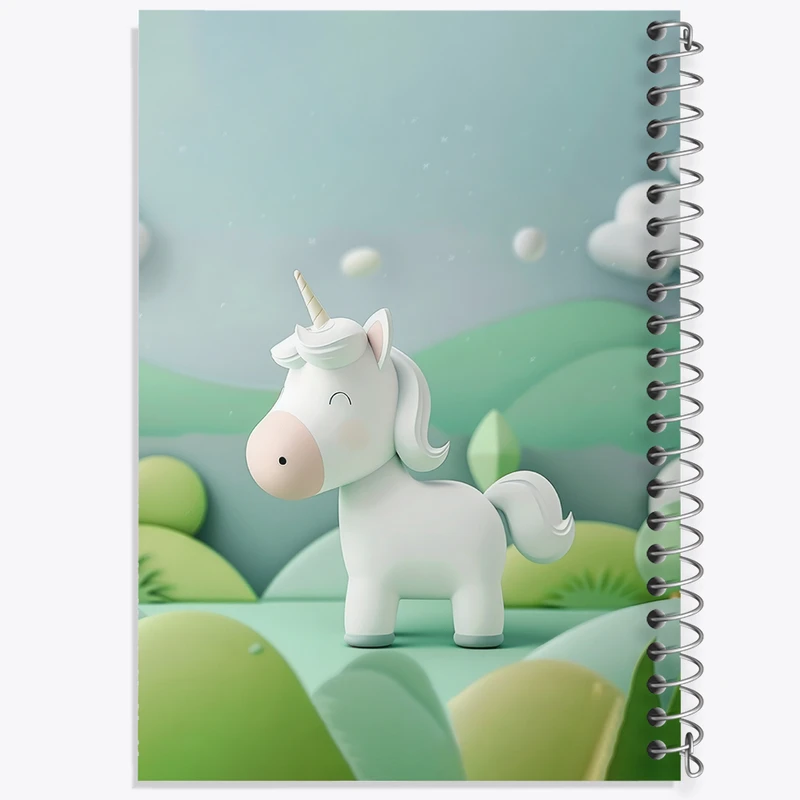 دفتر شطرنجی 50 برگ خندالو طرح اسب تک شاخ کد N2256