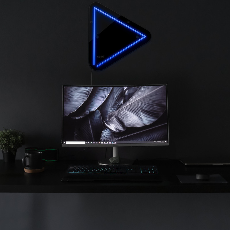 چراغ دیواری نئون دیزاین مدل Play-BL_BL