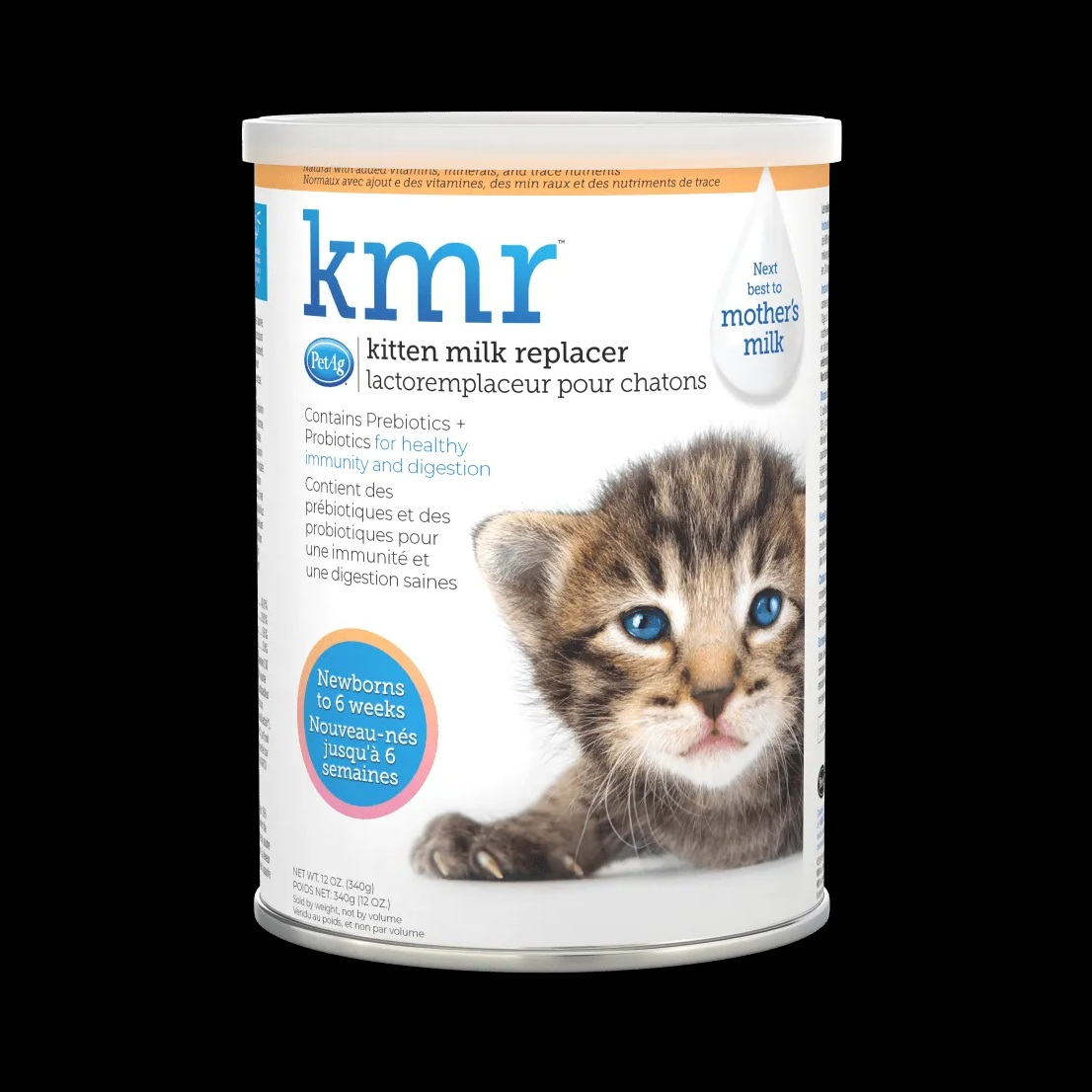 کنسرو شیرخشک گربه نابالغ پتاگ مدل KMR طعم لبنیات وزن 340 گرم