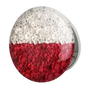 آینه جیبی خندالو طرح پرچم لهستان مدل تاشو کد 20491 