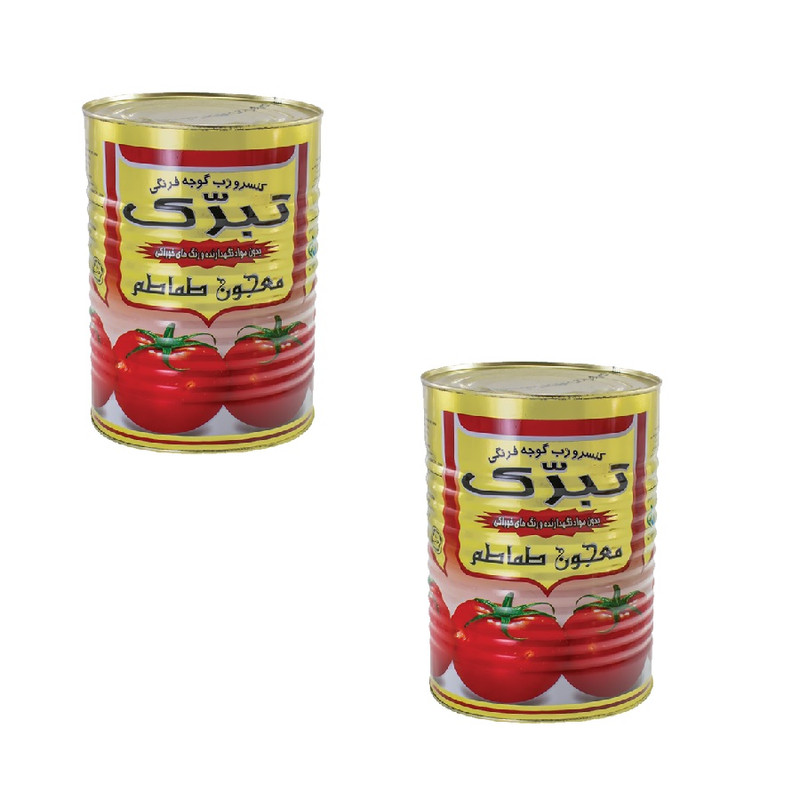 رب گوجه فرنگی تبرک مقدار 400 گرم بسته 2 عددی