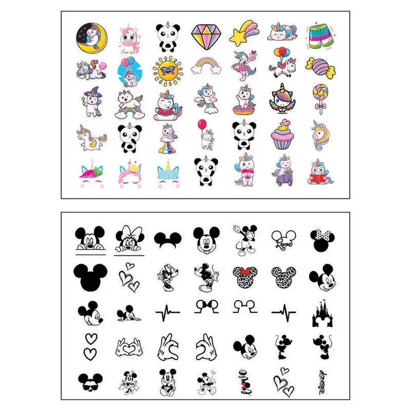 برچسب لنز ناخن طرح یونیکورن فانتزی کد M2T211 مجموعه 2 عددی