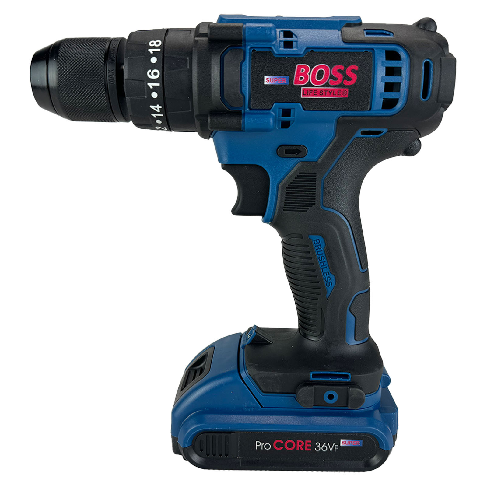 دریل چکشی شارژی باس مدل 6070 مجموعه 28 عددی