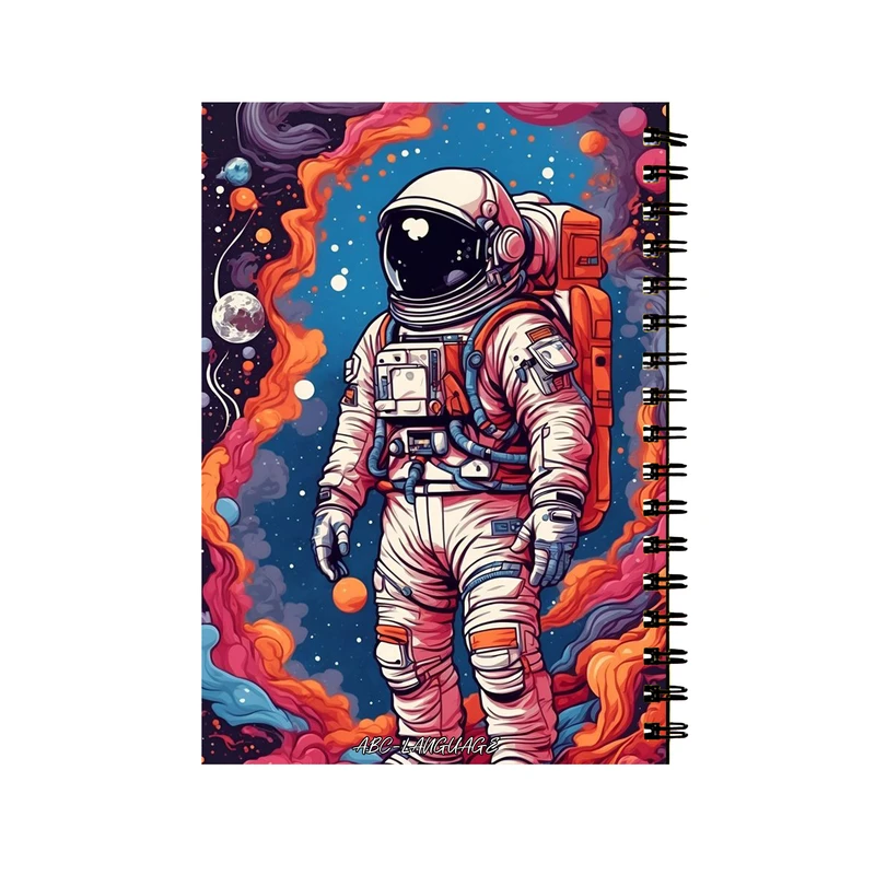 دفتر زبان 50 برگ طرح فضانورد فانتزی کد 238