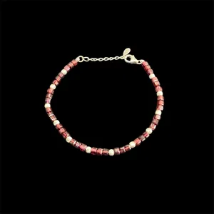 دستبند سنگی زنانه مدل گارنت