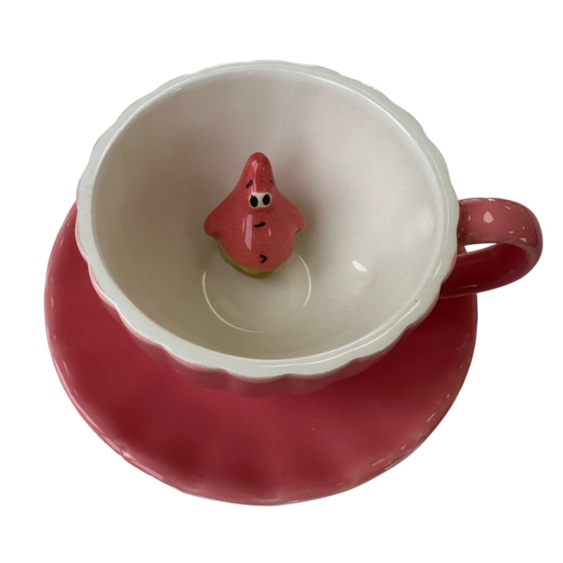 ست فنجان و نعلبکی سرامیکی مدل دالبری طرح پاتریک