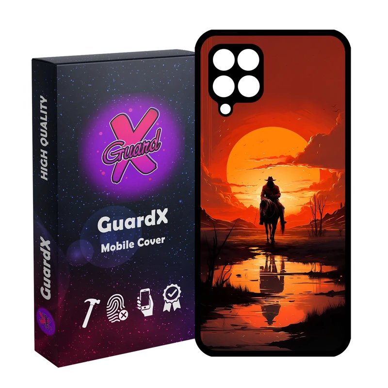 کاور گارد ایکس طرح Red Dead مدل Glass10796 مناسب برای گوشی موبایل سامسونگ Galaxy A12/M12/F12