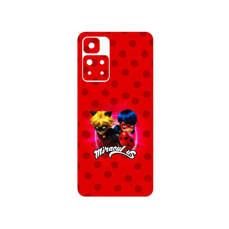 برچسب پوششی ماهوت مدل Ladybug and Cat Noir مناسب برای گوشی موبایل شیائومی Redmi Note 11 Pro Plus 5G