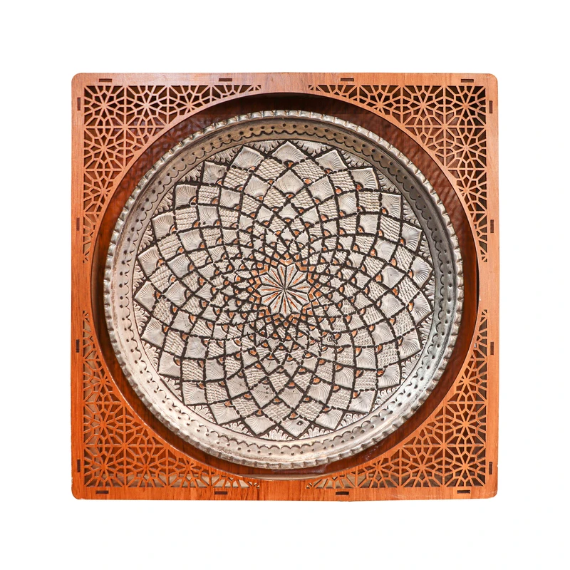 تابلو قلمزنی مدل خورشیدی طرح خانه بندی کد 34d30