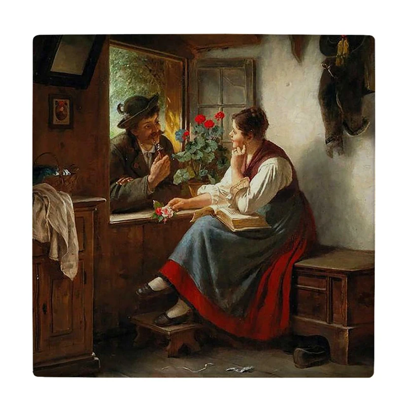  زیر لیوانی  طرح نقاشی عشاق کد    6227405_5751