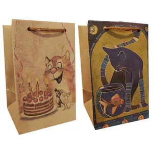 پاکت هدیه مدل کادوهای رنگی مجموعه 2 عددی