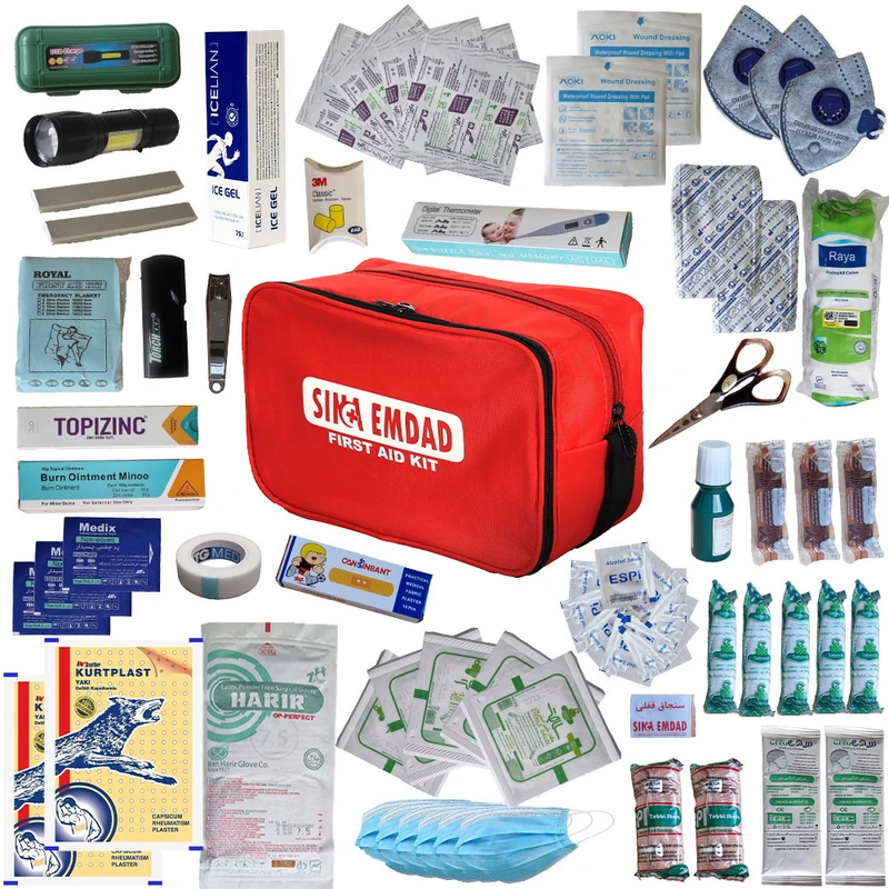 کیف کمکهای اولیه پیشرفته سینا امداد مدل AB001 مجموعه 82 عددی