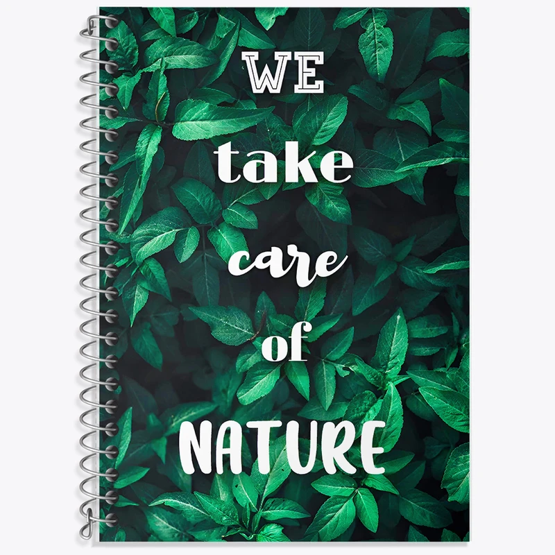 دفتر لغت 50 برگ خندالو طرح We Take Care Of Nature کد F5650