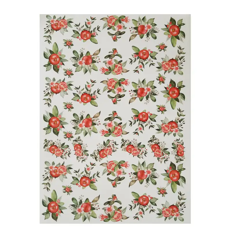 برچسب ترنسفر مدل گل انار