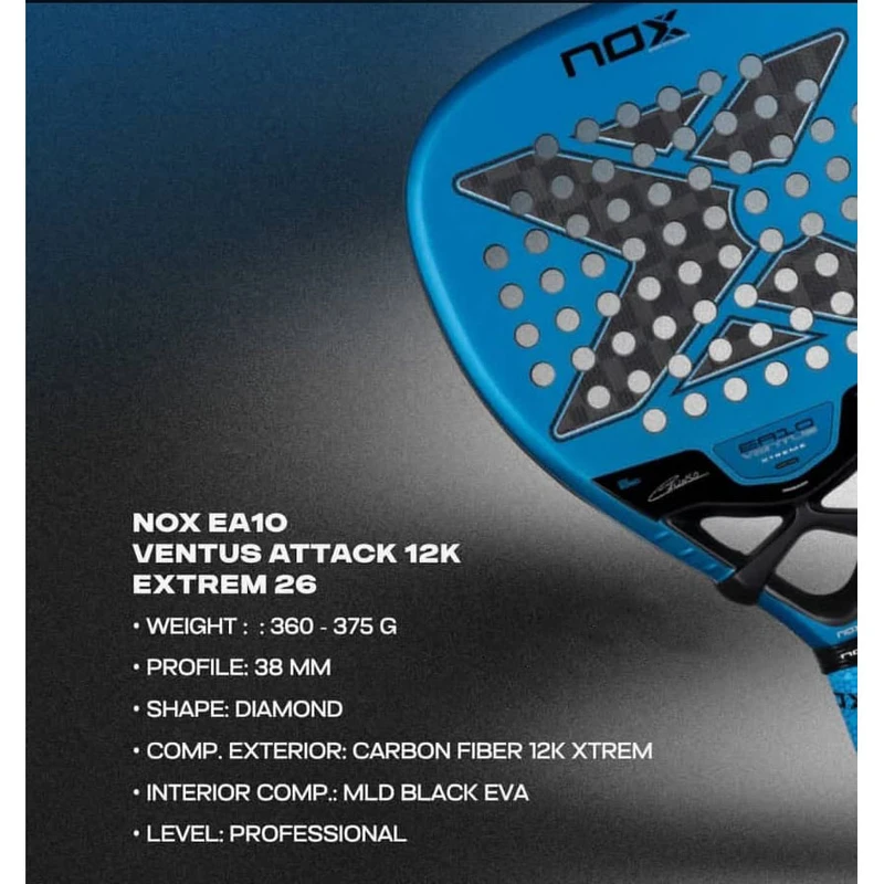 عکس شماره 7 : راکت پدل نوکس مدل ea10 ventus attack 12k