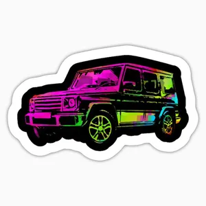 استیکر لپ تاپ و موبایل بووم طرح ماشین مدل G Wagon رنگی کد LA30