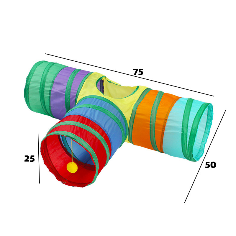 اسباب بازی سگ و گربه مدل تونل سه شاخه حفره