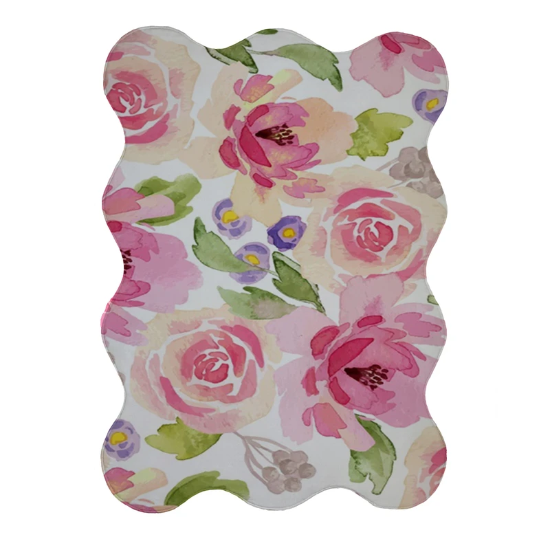 پادری مدل دالبر طرح گل کد 8125 سایز 80x110 سانتی متر 