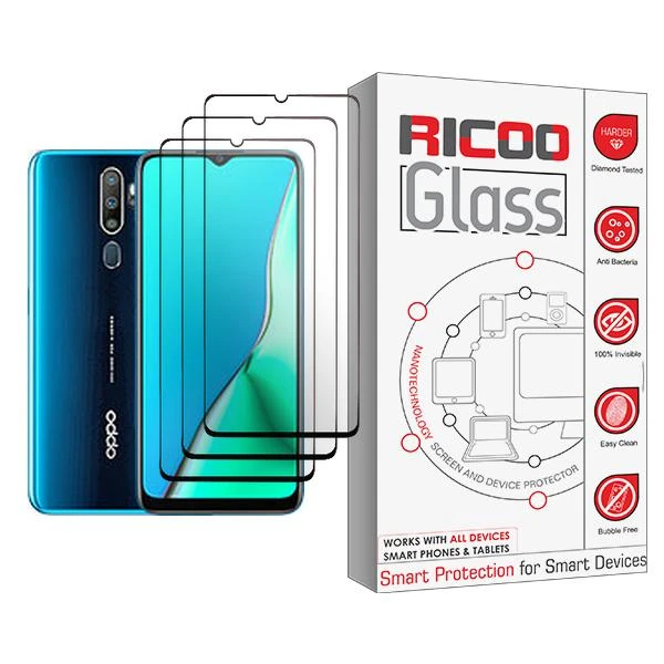محافظ صفحه نمایش ریکو مدل Glass MIX003 مناسب برای گوشی موبایل اوپو A9 (2020) بسته سه عددی