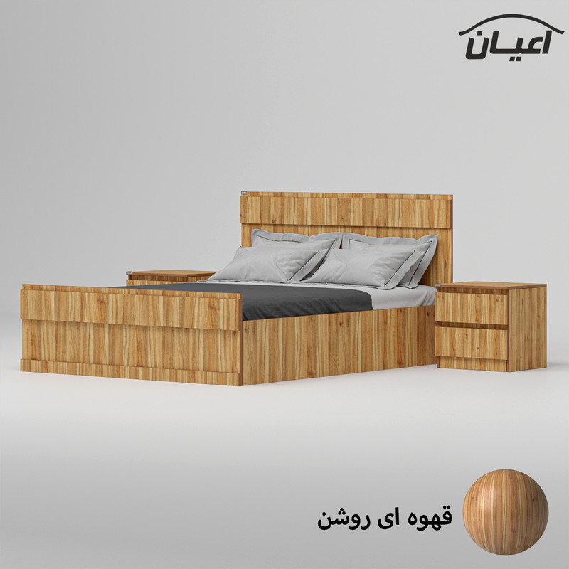 سرویس خواب دونفره اعیان مدل FH864 سایز 160x200 سانتی متر  مجموعه سه عددی