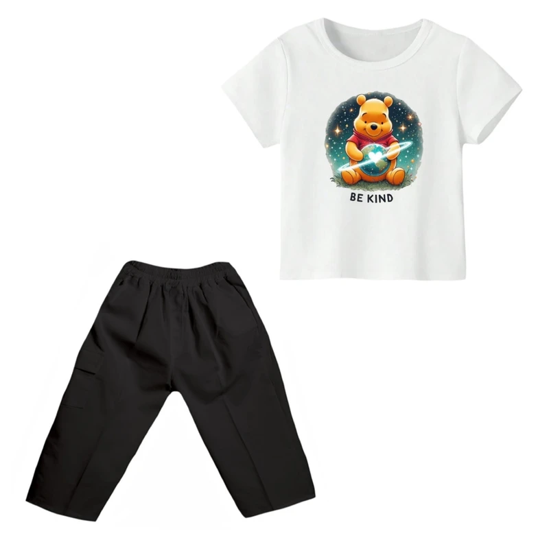 ست تی شرت و شلوارک پسرانه مدل پو کد ۴۱