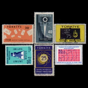 تمبر یادگاری مدل کشور ترکیه مجموعه 6 عددی 