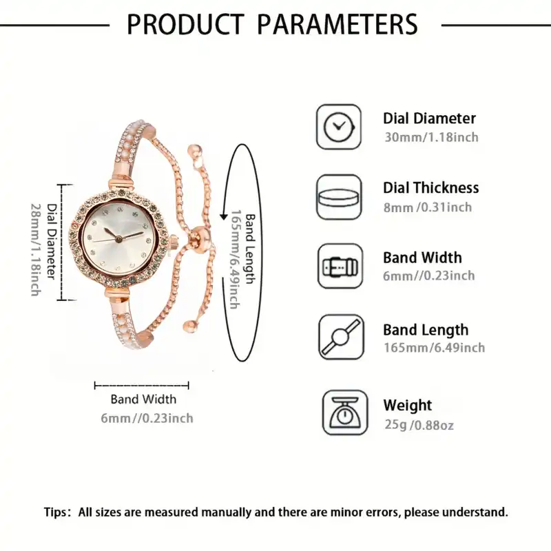 ساعت مچی عقربه ای زنانه مدل بند نگین دار مرواریدی قفل کرواتی  کد 3
