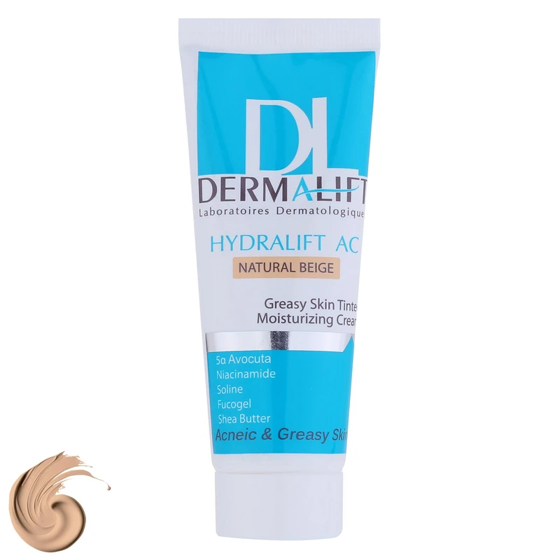 کرم مرطوب کننده رنگی درمالیفت مدل HYDRALIFT AC مناسب پوستهای چرب حجم 40 میلی لیتر