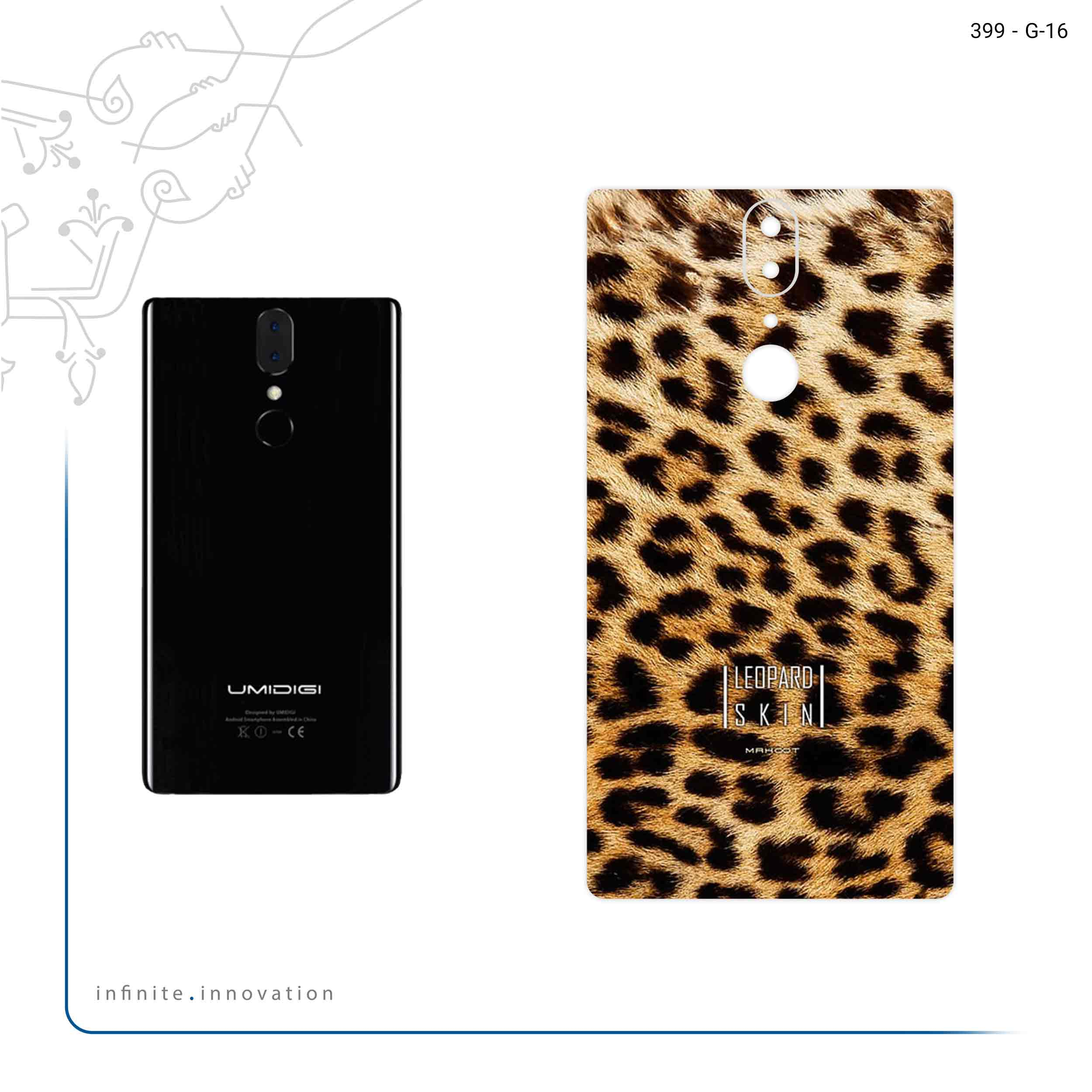 برچسب پوششی ماهوت مدل Leopard Skin مناسب برای گوشی موبایل یومی Crystal