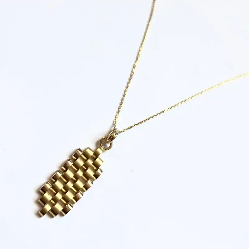 گردنبند طلا 18 عیار زنانه مدل GA013 طرح آویز تاج