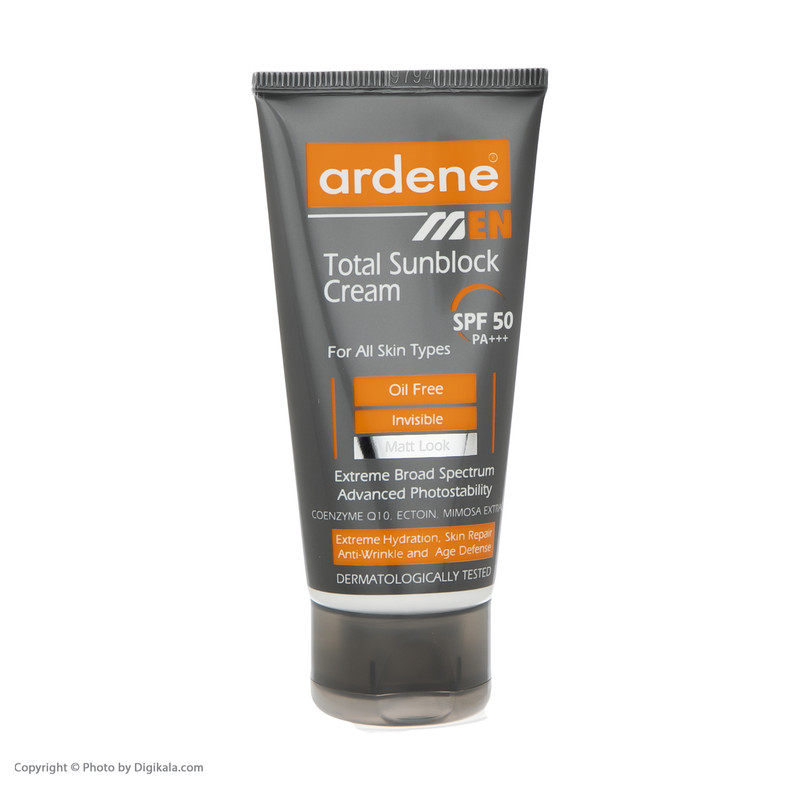 کرم ضد آفتاب آقایان آردن مدل Total SPF50 وزن 50 گرم