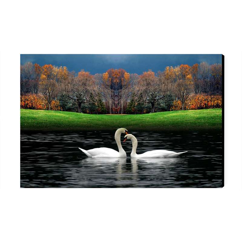 تابلو شاسی عرش مدل منظره طبیعت و قو کد As4127 تابلو شاسی عرش مدل منظره طبیعت و قو کد As4127