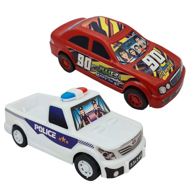 ماشین بازی مدل تویتا الگانس طرح پلیس کد C_6820 مجموعه 2 عددی