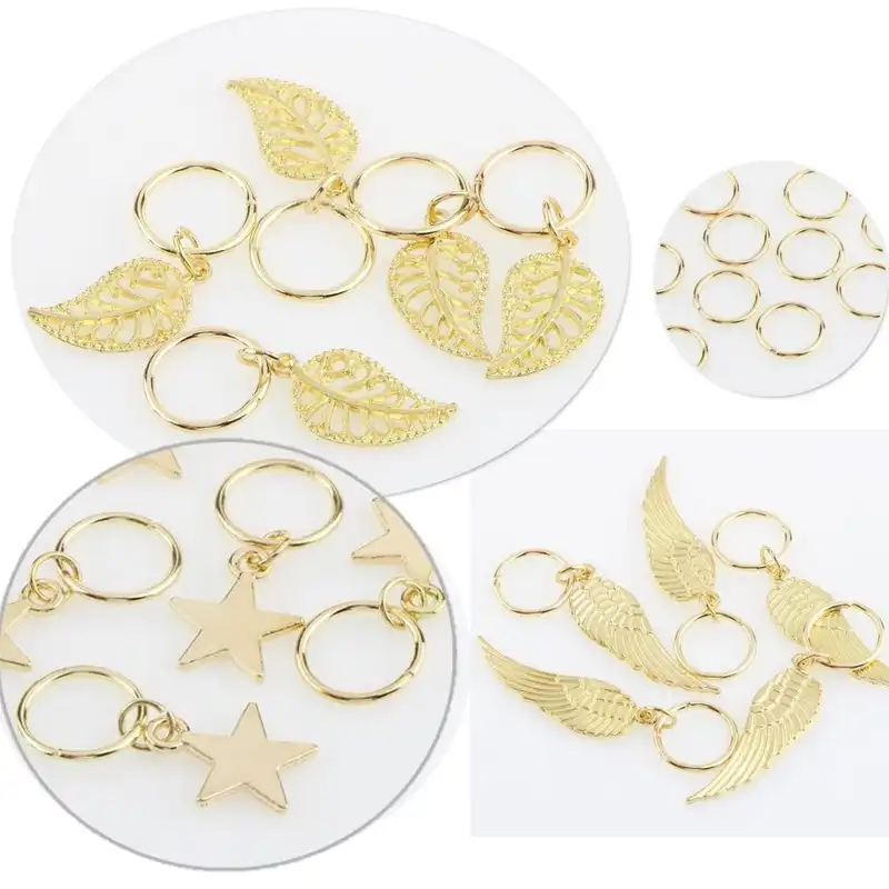 حلقه تزیینی مو زنانه خط هنر  مدل مهر کد MH069 بسته 70 عددی