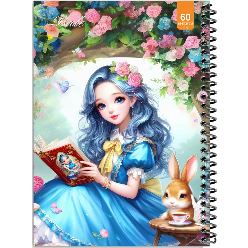 دفتر نقاشی 60 برگ انتشارات بله طرح فانتزی دخترانه کد A4-O329