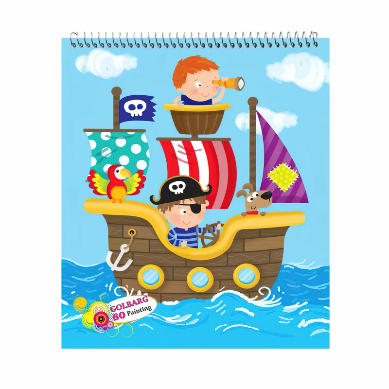 دفتر نقاشی 60 برگ گلبرگ طرح دزدان دریایی کد  601314