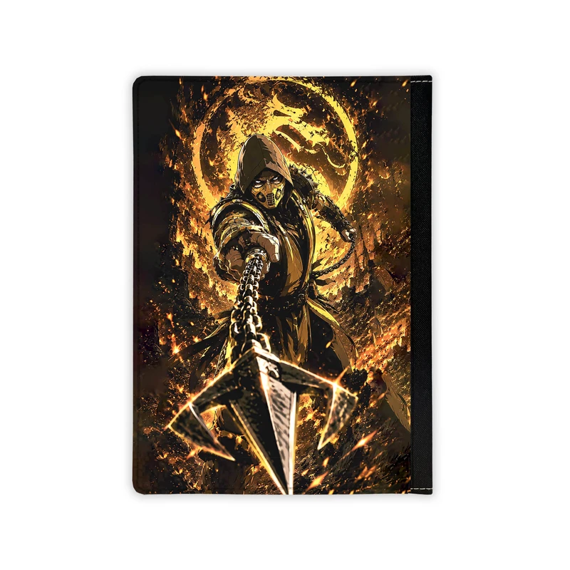 دفتر کلاسوری 100 برگ سیمی مدل mortal kombat scorpion کد 6204