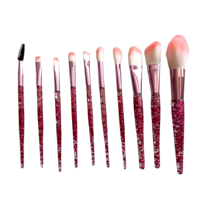 ست برس آرایشی مدل ab500 مجموعه 10 عددی